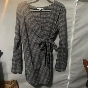 FAVLUX Black and White Plaid Jumpsuit